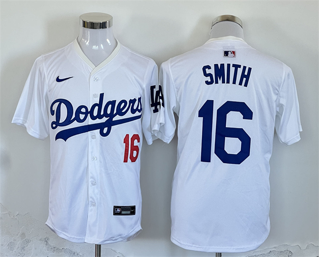 Los Angeles Dodgers #16 Will Smith White 2024 Limited Stitched Jersey - Click Image to Close